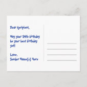 54誕生日:おもしろい星パターン，虹54，名前 ポストカード (裏面)