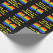 54誕生日:おもしろい、カラフルレインボーインスパイア# 54 ラッピングペーパー (角)