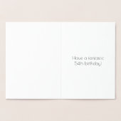 54誕生日~アールデコスタイル「54」と名前をカスタムする 箔カード (内部)