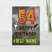 54誕生日:エリーハロウィーンテーマ+名前をカスタムする カード (正面)