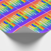 54誕生日: カラフル、おもしろいレインボーパターン# 54 ラッピングペーパー (角)