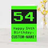 54誕生日:ネディ/オタク系のスタイル「54」と名前 カード (黄色い花)