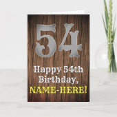 54誕生日: Country インスパイア Western  Look, Name カード (正面)