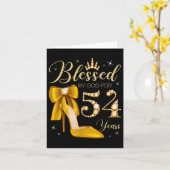 54賛美歳の54誕生日ウォマの神によって カード (黄色い花)