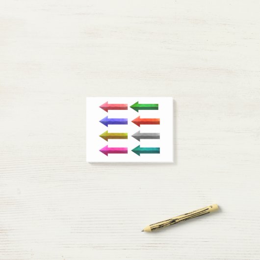 5424色の矢印 ポストイット (デスク上)