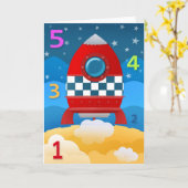 54321ブラストオフ – グリーティングカード (黄色い花)