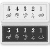 54321 Grounding Technique Anxiety Mental Health シール (正面)