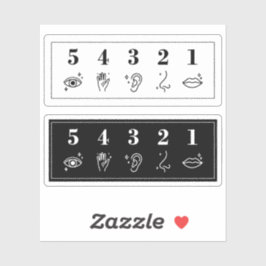 54321 Grounding Technique Anxiety Mental Health シール