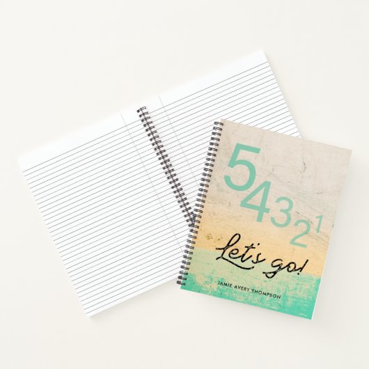 54321 Let's go! モチベーション向上名言をパーソナライズ ノートブック (内部)