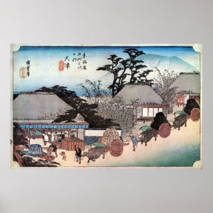 54.大津宿,広重大津宿,広重,浮世絵 ポスター