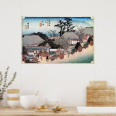54.大津宿,広重大津宿,広重,浮世絵 ポスター (キッチン)