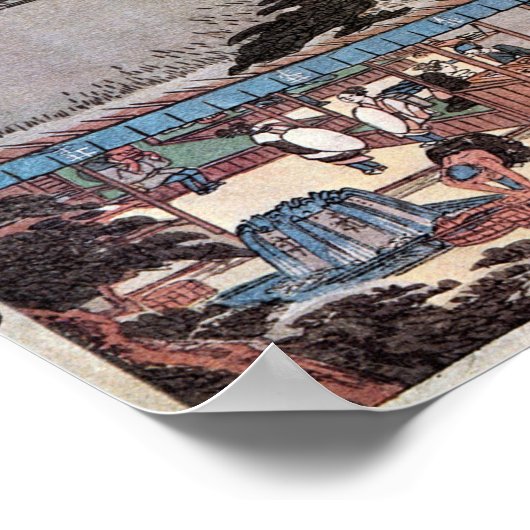 54. 大津宿, 広重 ポスター (角)