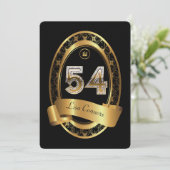 54，誕生日パーティーの女性，色エレガント 招待状 (スタンド正面)