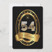 54，誕生日パーティーの女性，色エレガント 招待状 (正面)