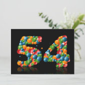 54th誕生日パーティー、泡とボール 招待状 (スタンド正面)