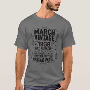 54th誕生日1968年3月Pisces Man Aries Girl Vin Tシャツ