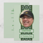 54th Birthday Party Invitation写真と 招待状 (正面/裏面)