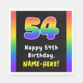 54th Birthday: Rainbow Spectrum # 54, Custom Name スタンダードランチョンナプキン (正面)