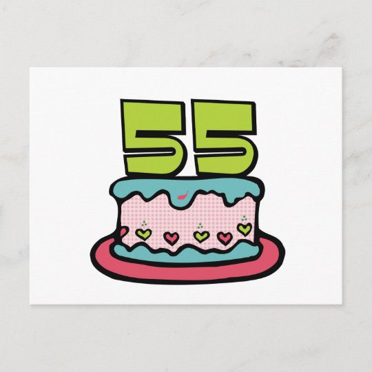 55歳のお誕生日ケーキ ポストカード Zazzle Co Jp