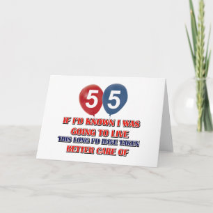 55おもしろい歳の誕生日 カード