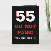 55おもしろい番目の誕生日カー男性へド カード (正面)