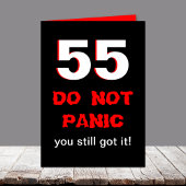 55おもしろい番目の誕生日カー男性へド カード