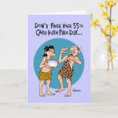 55おもしろい誕生日 カード (黄色い花)