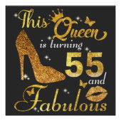 55と素晴らしいSvg |ファイルの切り取り |誕生日 きらきら光る ポスター (正面)