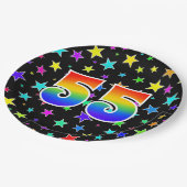 55イベント:はっきりした,おもしろい,レインカラフルボー55 ペーパープレート (アングル)