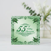 55エレガント結婚周年記念5.25x5.25招待状 招待状 (スタンド正面)