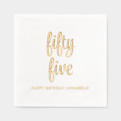 55エレガント誕生日ゴモダンールナプキンス 箔ナプキン (正面)