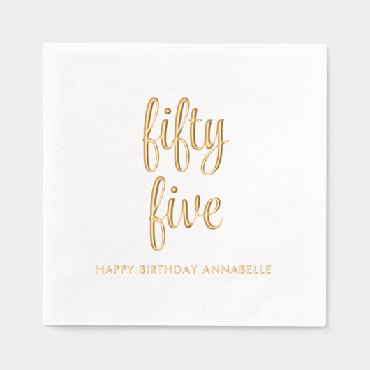 55エレガント誕生日ゴモダンールナプキンス 箔ナプキン (正面)
