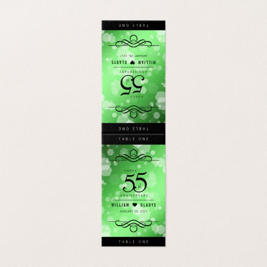 55エレガントthエメラルド結婚の記念日 (外部フラット)