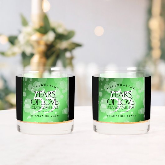 55エレガントthエメラルド結婚の記念日 ウイスキーグラス (インサイチュ (ウェディング))