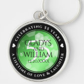 55エレガントthエメラルド結婚の記念日 キーホルダー (正面)