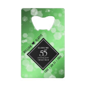 55エレガントthエメラルド結婚の記念日 クレジットカード栓抜き (裏面)