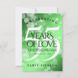 55エレガントthエメラルド結婚の記念日 サンキューカード