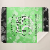 55エレガントthエメラルド結婚の記念日 シェルパブランケット (正面(横))