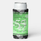 55エレガントthエメラルド結婚の記念日 スリム缶クーラー (Seltzer正面)