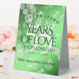 55エレガントthエメラルド結婚の記念日 テーブルテントサイン