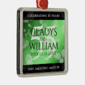 55エレガントthエメラルド結婚の記念日 メタルオーナメント (右)