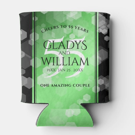 55エレガントthエメラルド結婚の記念日 缶クーラー (裏面)