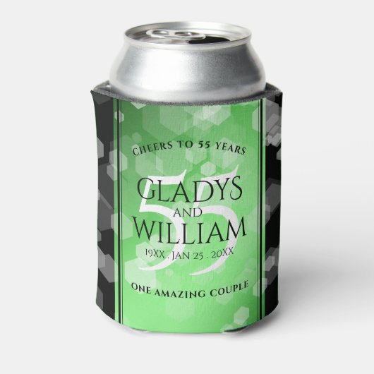 55エレガントthエメラルド結婚の記念日 缶クーラー (缶裏面)