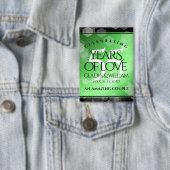 55エレガントthエメラルド結婚の記念日 缶バッジ (インサイチュ)