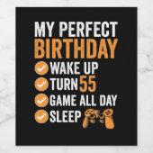 55ターン55私の完璧な誕生日ゲーム ワインラベル (シングルラベル)