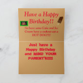 55ノマドステーションワゴングリーティングカード。 カード (内部)