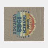 55パーソナライズされたヴィンテージ55歳 フリースブランケット (正面(横))