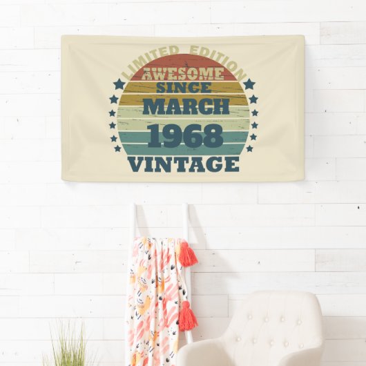 55パーソナライズされたヴィンテージ55歳 横断幕 (インサイチュ)