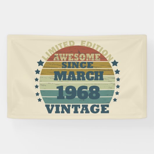 55パーソナライズされたヴィンテージ55歳 横断幕 (横)