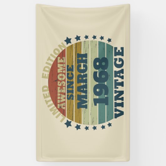 55パーソナライズされたヴィンテージ55歳 横断幕 (縦)